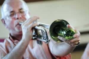 England, Birningham, 18-07-16 Birmingham and Solihull Jazz and Blues Festival. New Oreans Jumpband in Thimblemill Library. © Photo Merlin Daleman